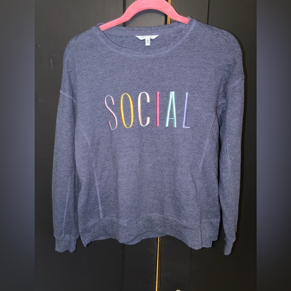 Wildfox Tops - Wildfox “Social” navy Women's Sweater